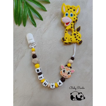 zsiráfos névre szóló rágcsalánc baby panda kollekció