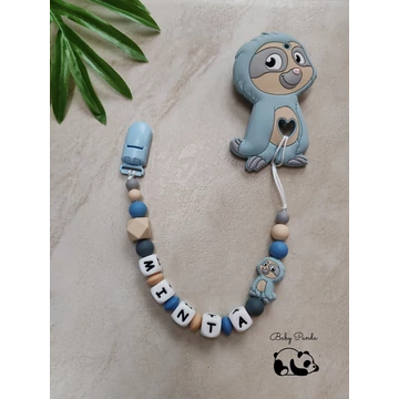 Névre szóló rágcsalánc - Lajháros - kék  (Baby Panda kollekció)