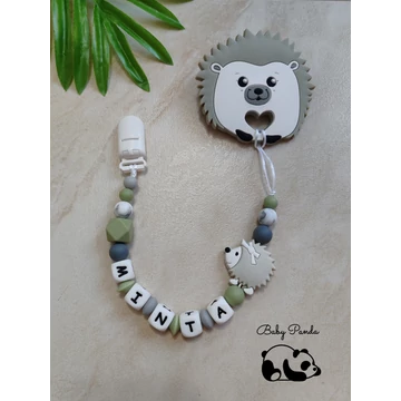 sünis névre szóló rágcsalánc babáknak – egyedi ajándék Baby Panda stílusban