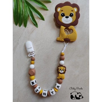 Rágcsalánc névre szóló - Oroszlános minta (Baby Panda kollekció)
