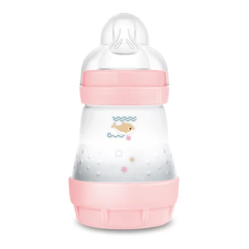 mam easy start cumisüveg 160ml rózsaszín lányos kivitel, elölnézetből