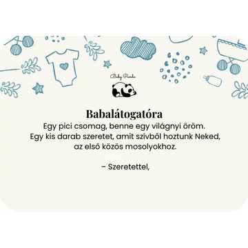 Kísérőkártya Babalátogatóra – Örülünk, hogy itt vagy!