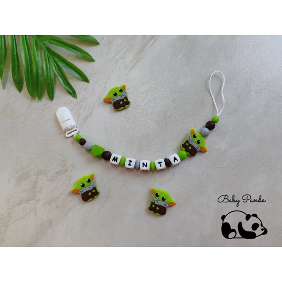 yoda mintás névre szóló cumilánc baby panda kollekció
