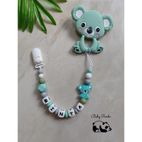 Rágcsalánc névre szóló - Koalás - zöld – Baby Panda kollekció
