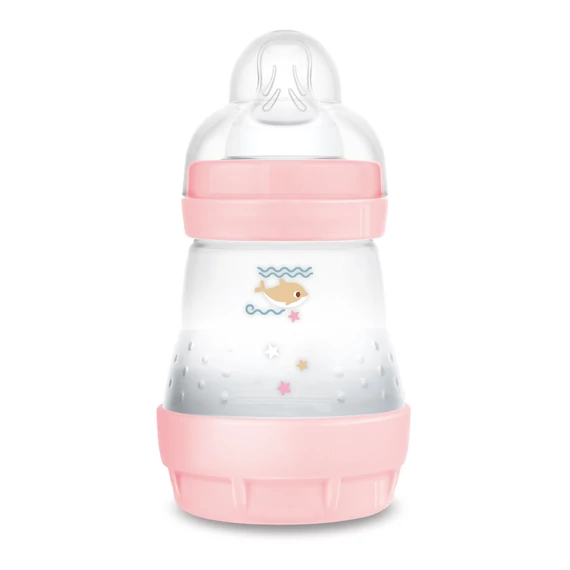 mam easy start cumisüveg 160ml rózsaszín lányos kivitel, elölnézetből