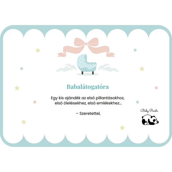 Babalátogató kísérőkártya – Egy kis csoda számunkra – Baby Panda