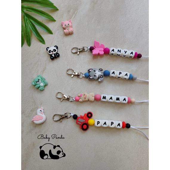 Egyedi kulcstartó névvel - Figurás   ( BabyPanda kollekció ) – Baby Panda kollekció