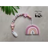 Névre szóló rágcsalánc - Szivárványos (Baby Panda kollekció)