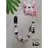 Rágcsalánc névre szóló - Bulldog - rószaszín (LÁB PÖTTYEL) – Baby Panda kollekció