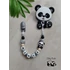 Rágcsalánc névre szóló - Panda - szürke – Baby Panda kollekció