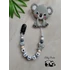 Rágcsalánc névre szóló - Koalás - szürke – Baby Panda kollekció