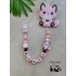 Rágcsalánc névre szóló - Róka - rózsaszín – Baby Panda kollekció