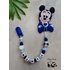 Rágcsalánc névre szóló - Mickey - sötétkék – Baby Panda kollekció